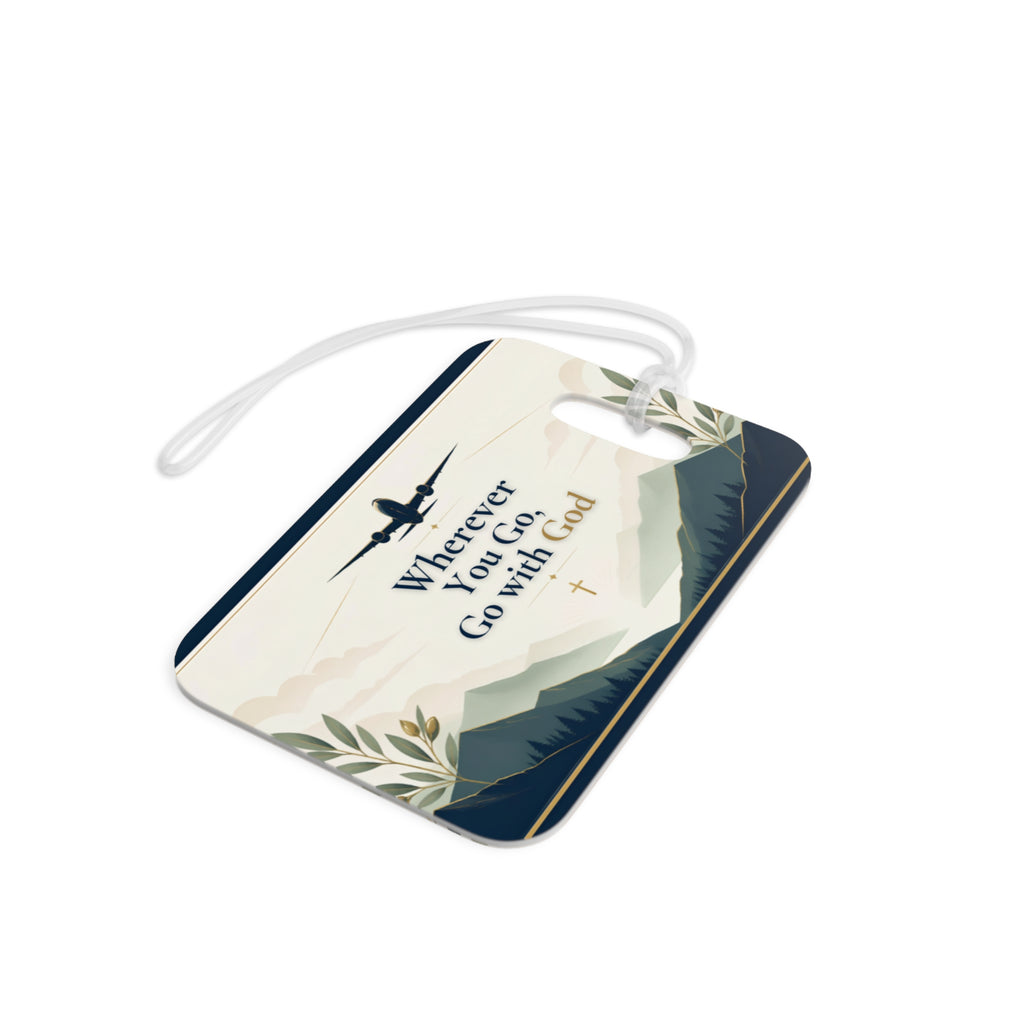 Inspirational ‘Wherever You Go, Go with God’ Luggage Tag — Faith Travel ID