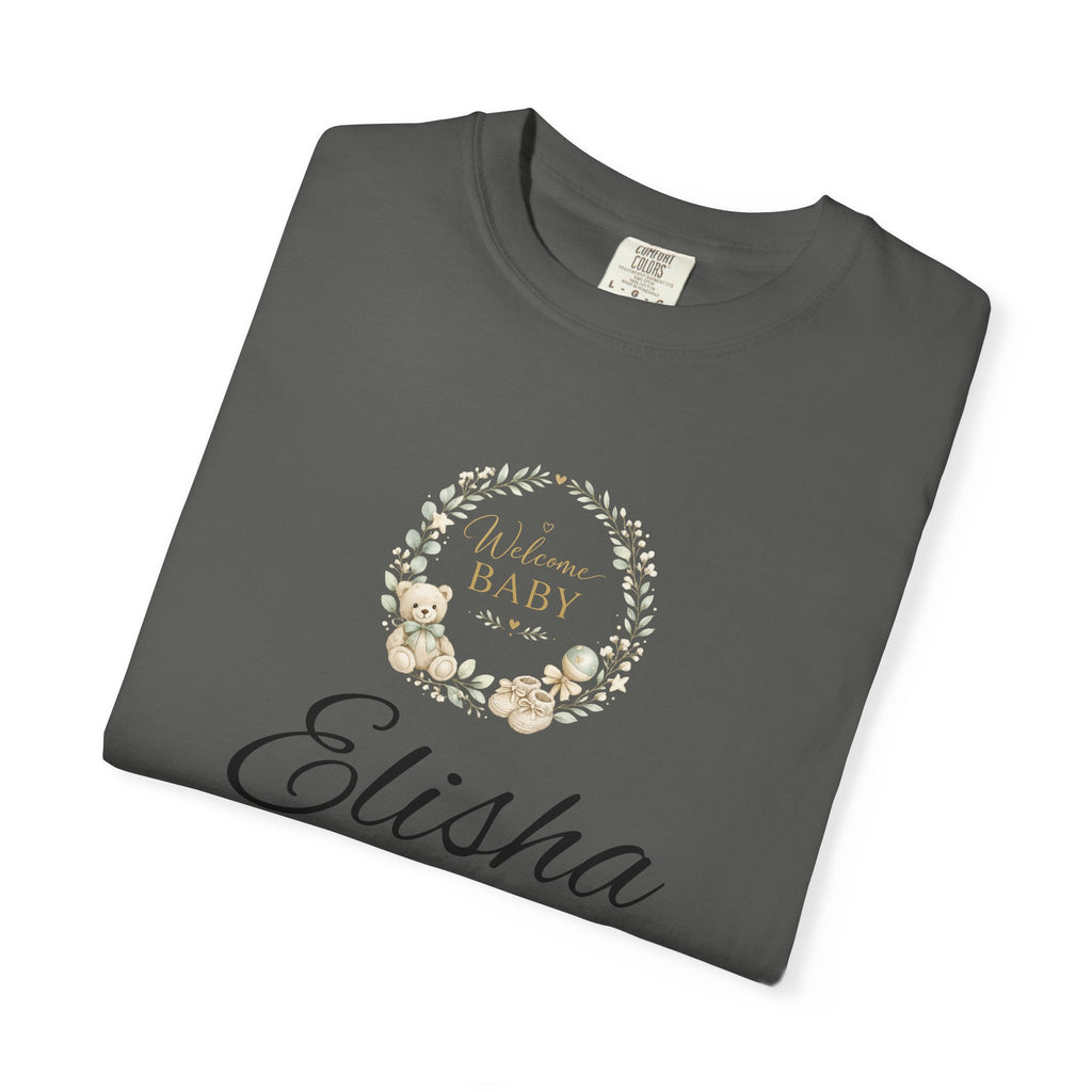 Personalized 'Rise & Shine' T-Shirt — Custom Name Floral Monogram Tee