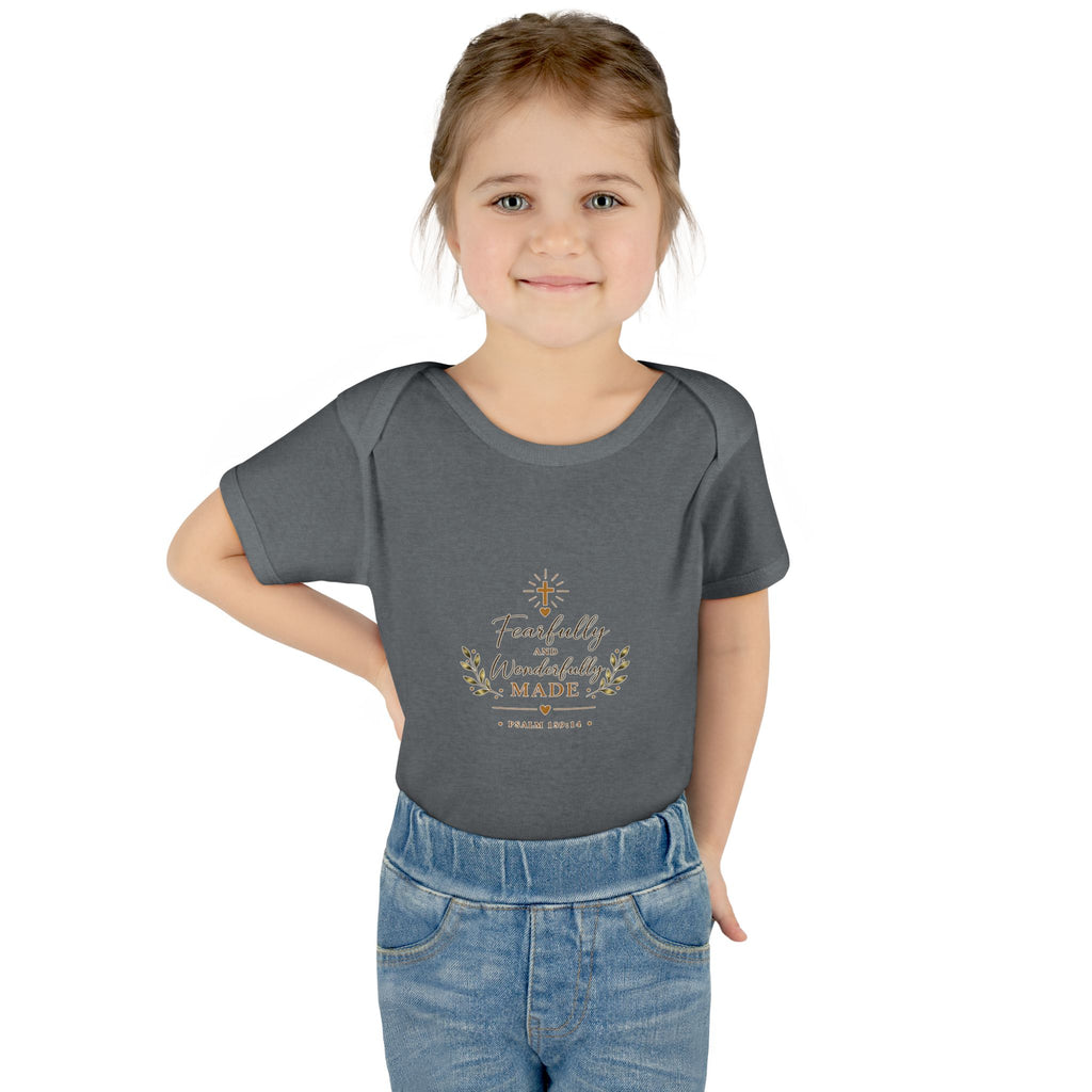 Fearfully & Wonderfully Made Baby Bodysuit | Christian Baptism Gift Onesie