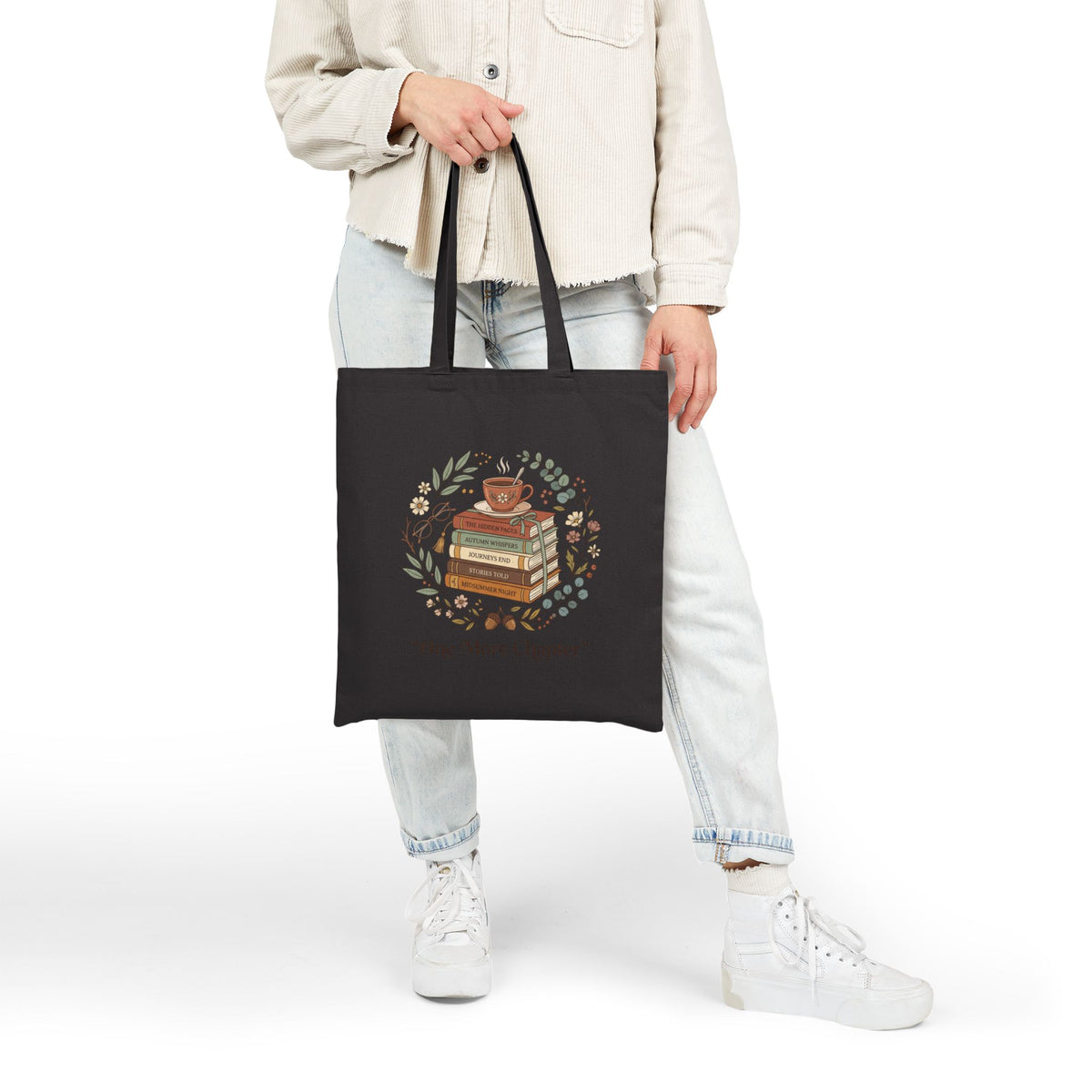 Tote Bag — "One More Chapter" Book Lover Canvas Tote
