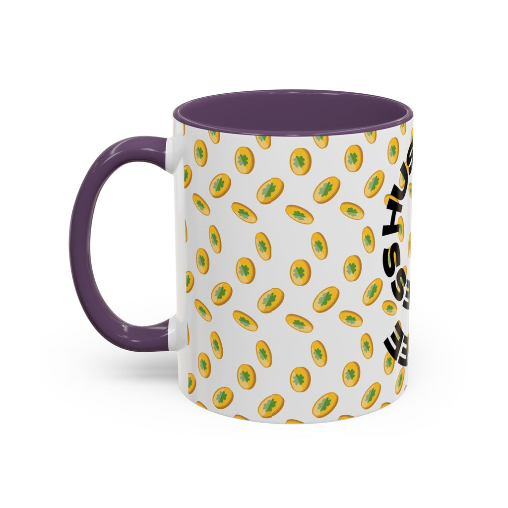Hustle More Coffee Mug — Avocado Pattern Accent Mug (11/15oz