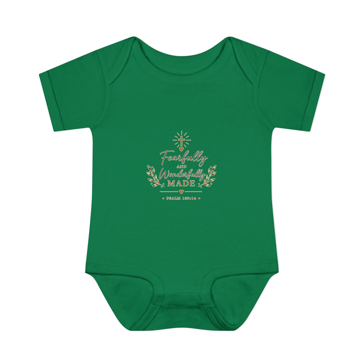 Fearfully & Wonderfully Made Baby Bodysuit | Christian Baptism Gift Onesie