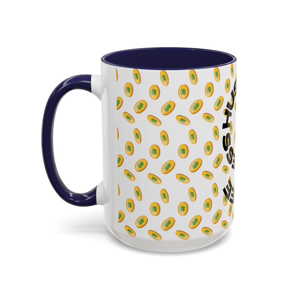 Hustle More Coffee Mug — Avocado Pattern Accent Mug (11/15oz