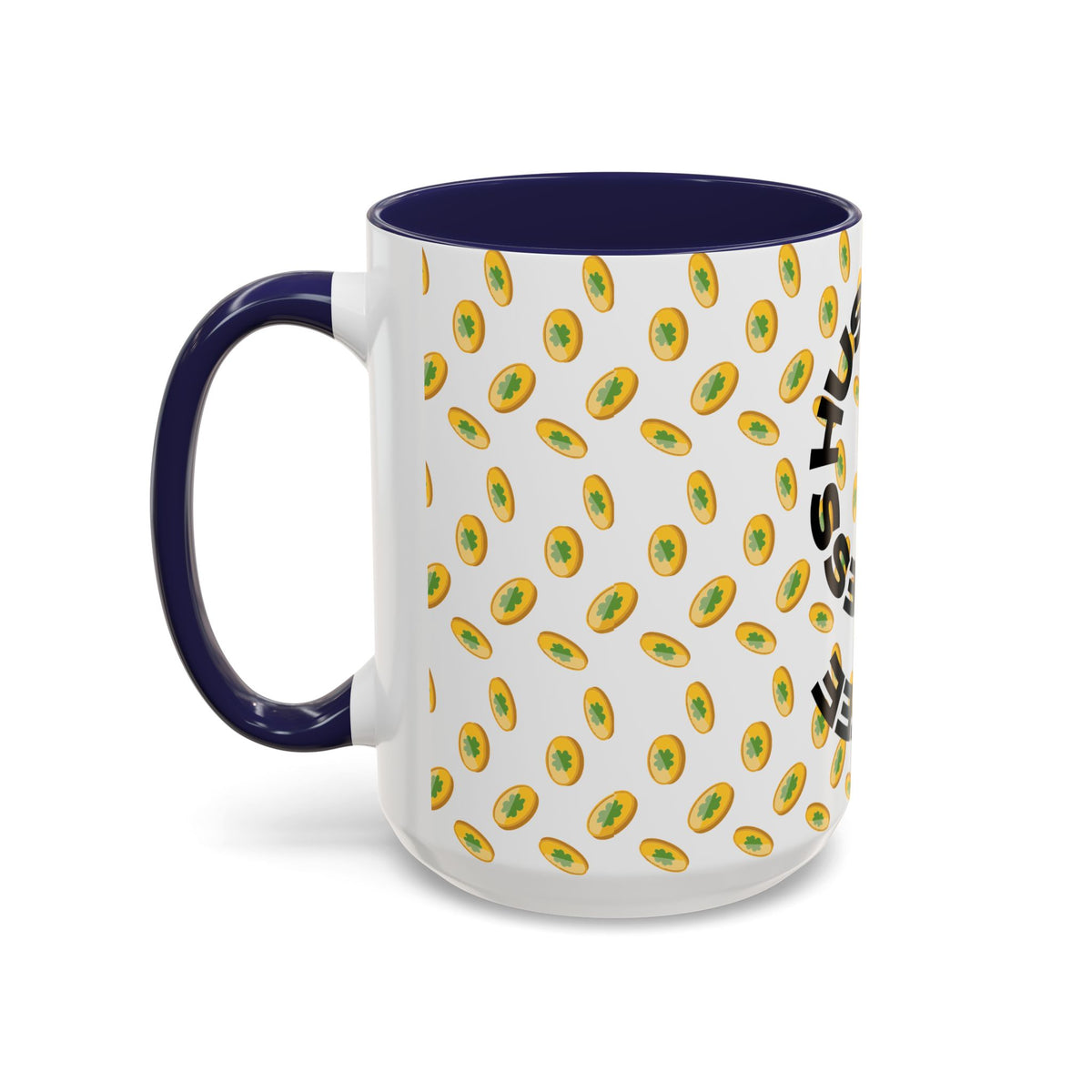 Hustle More Coffee Mug — Avocado Pattern Accent Mug (11/15oz