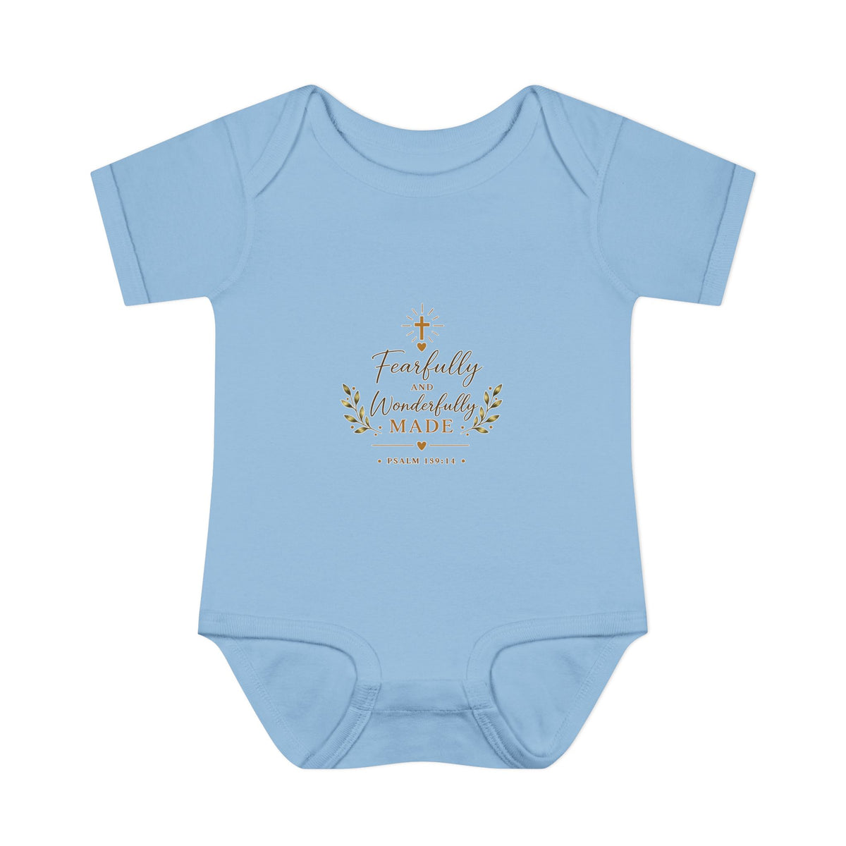 Fearfully & Wonderfully Made Baby Bodysuit | Christian Baptism Gift Onesie