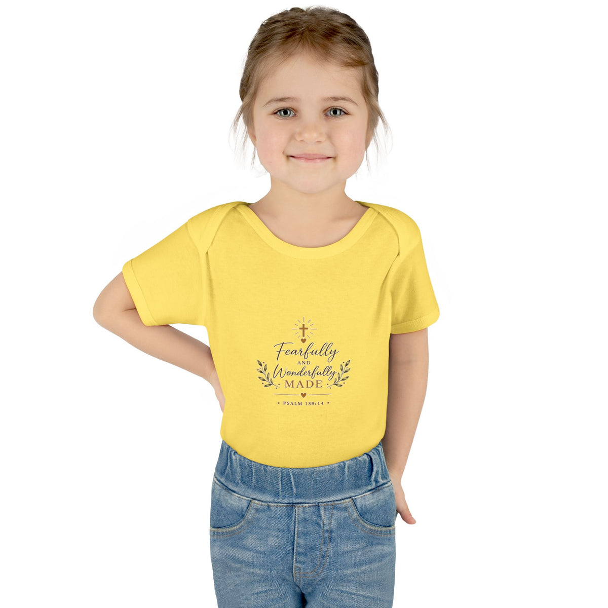 Fearfully & Wonderfully Made Baby Bodysuit | Christian Baptism Gift Onesie