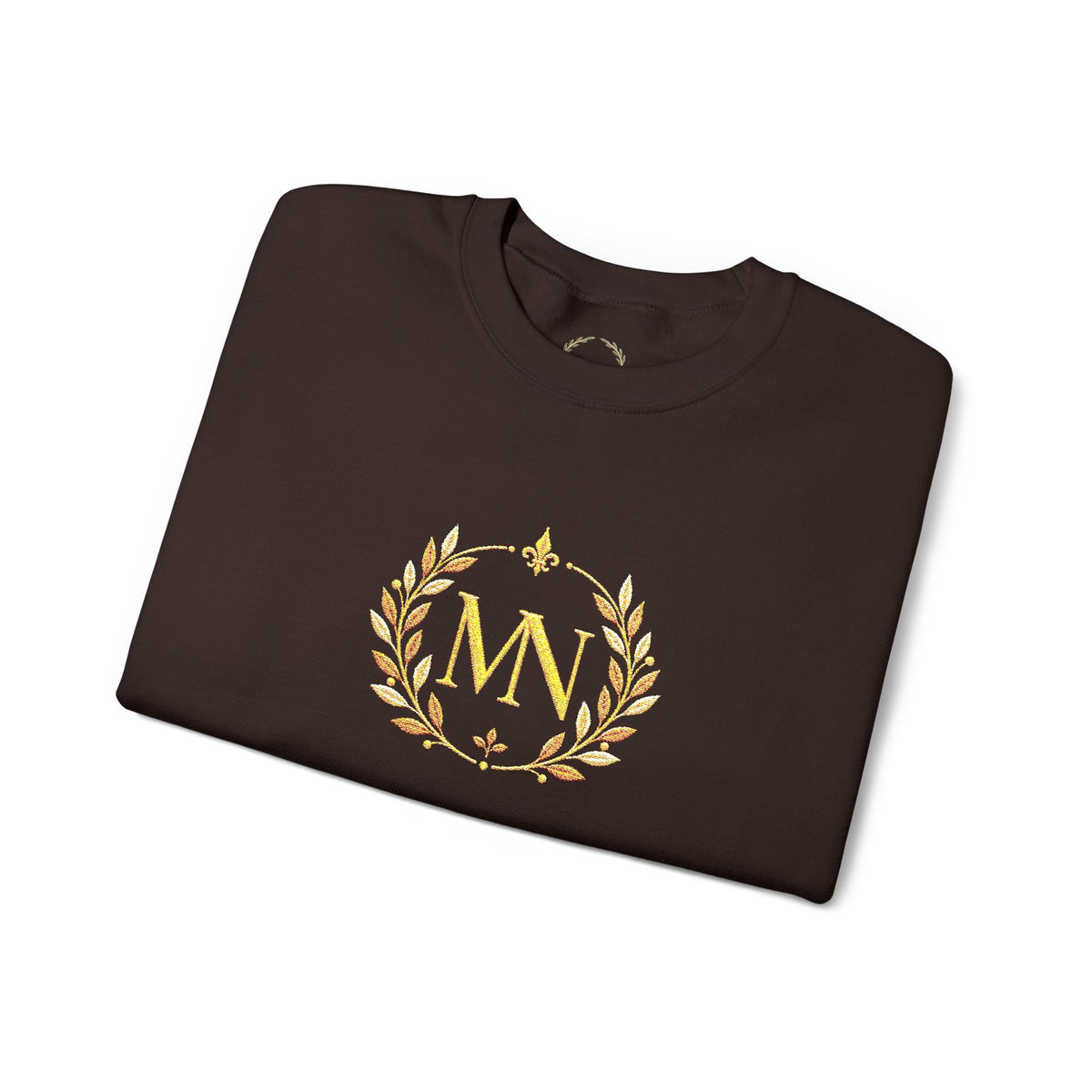 Gold Laurel Monogram Crewneck Sweatshirt