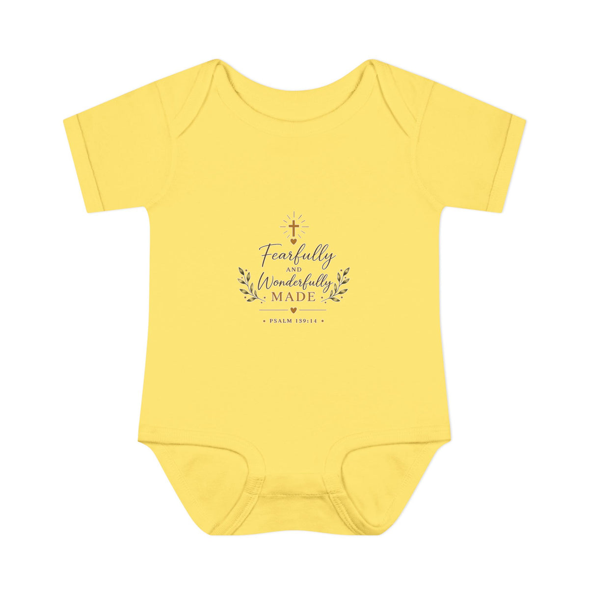 Fearfully & Wonderfully Made Baby Bodysuit | Christian Baptism Gift Onesie