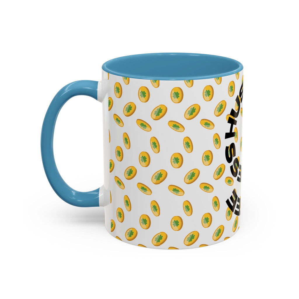 Hustle More Coffee Mug — Avocado Pattern Accent Mug (11/15oz