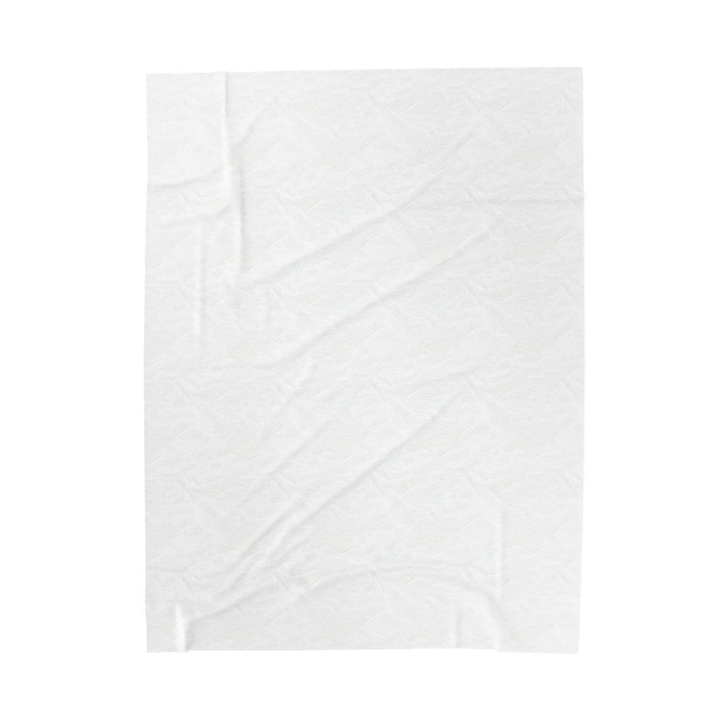 Tropical Palm Velveteen Plush Blanket — Blue & Yellow Leaf Throw