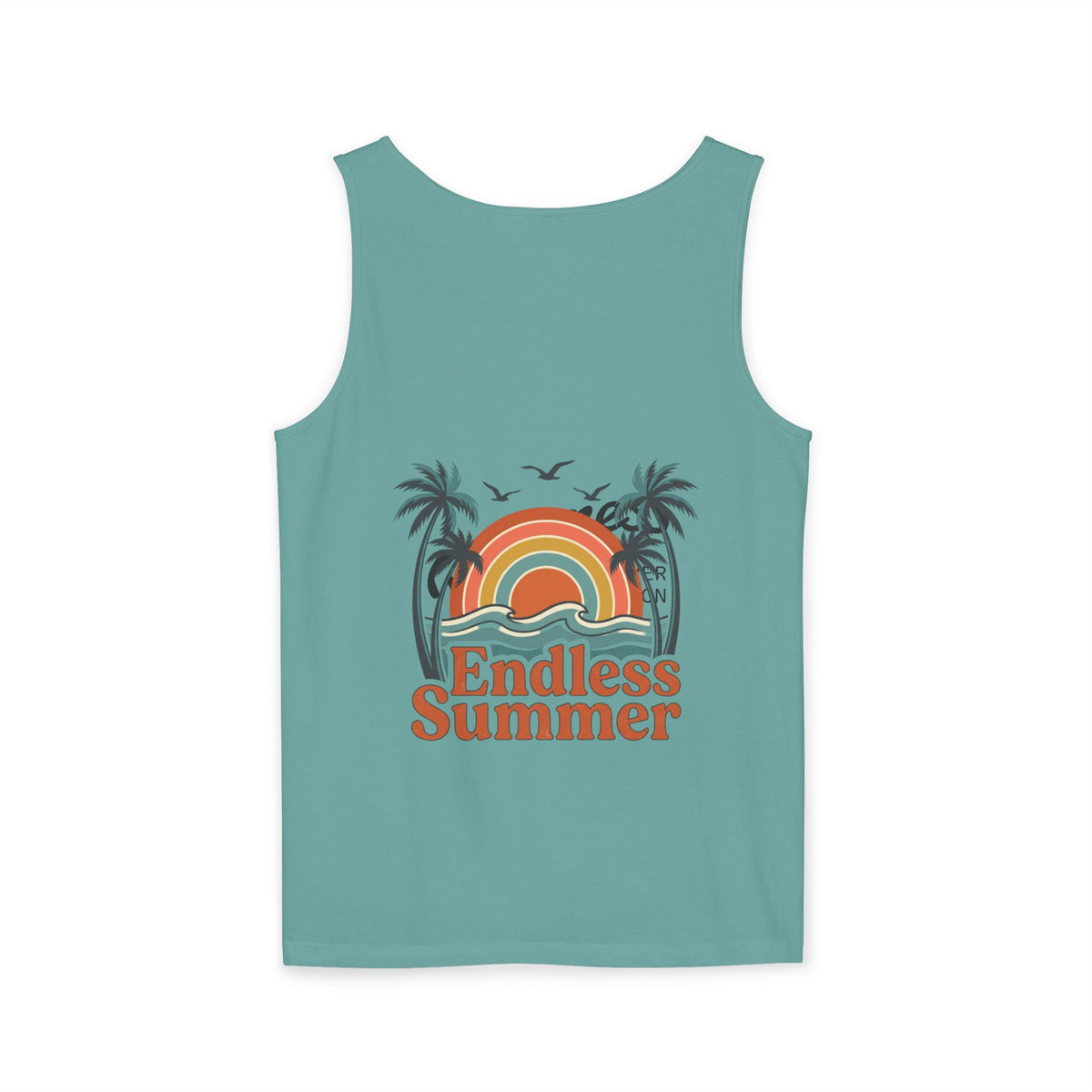 Endless Summer Tank Top — Retro Beach Palm Tree Surf Graphic