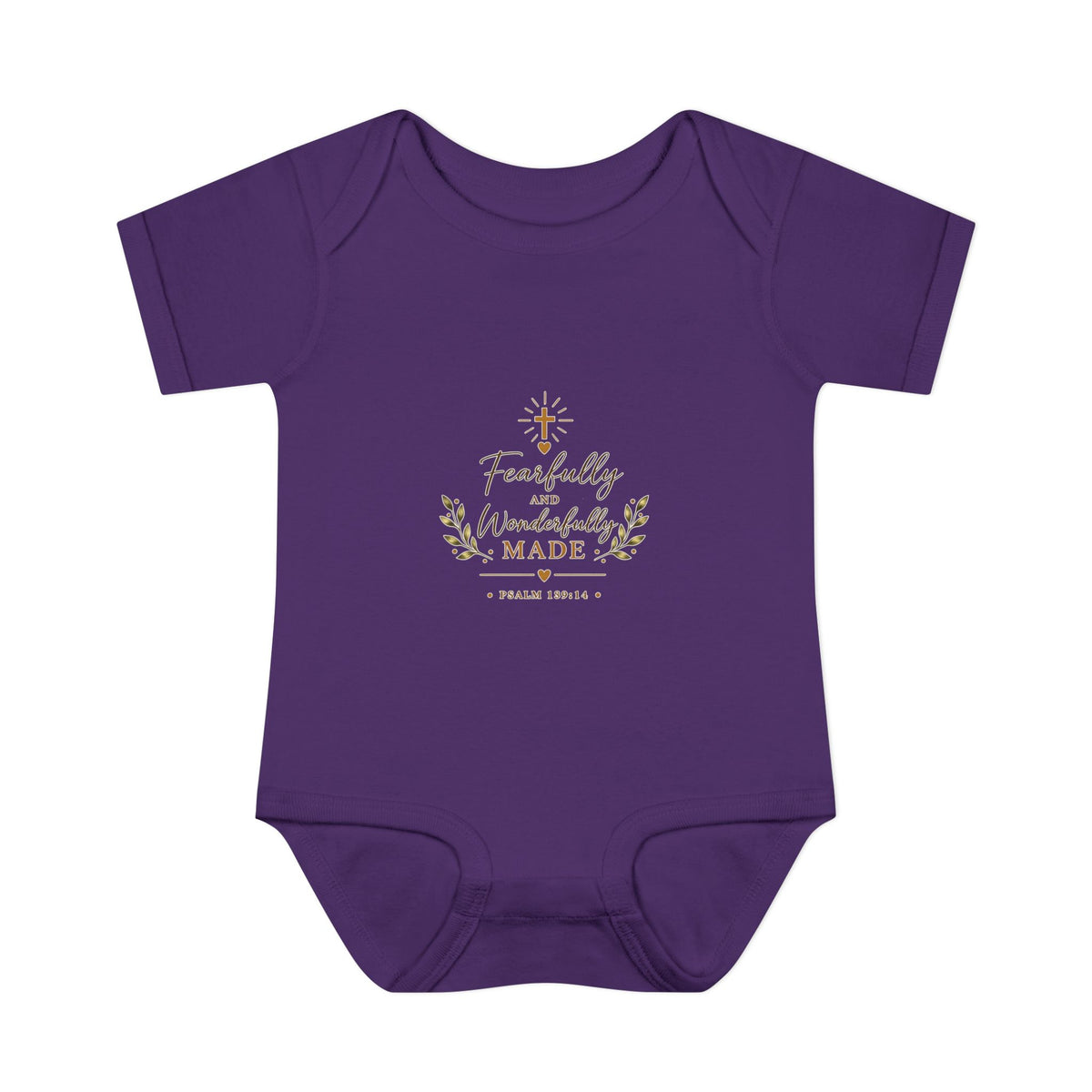 Fearfully & Wonderfully Made Baby Bodysuit | Christian Baptism Gift Onesie