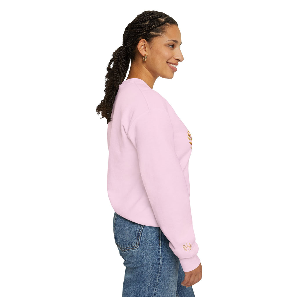 Gold Laurel Monogram Crewneck Sweatshirt