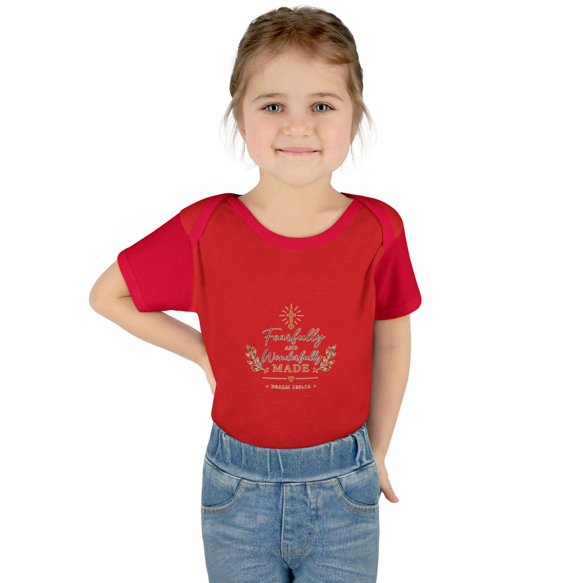 Fearfully & Wonderfully Made Baby Bodysuit | Christian Baptism Gift Onesie