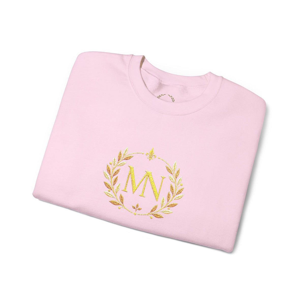 Gold Laurel Monogram Crewneck Sweatshirt