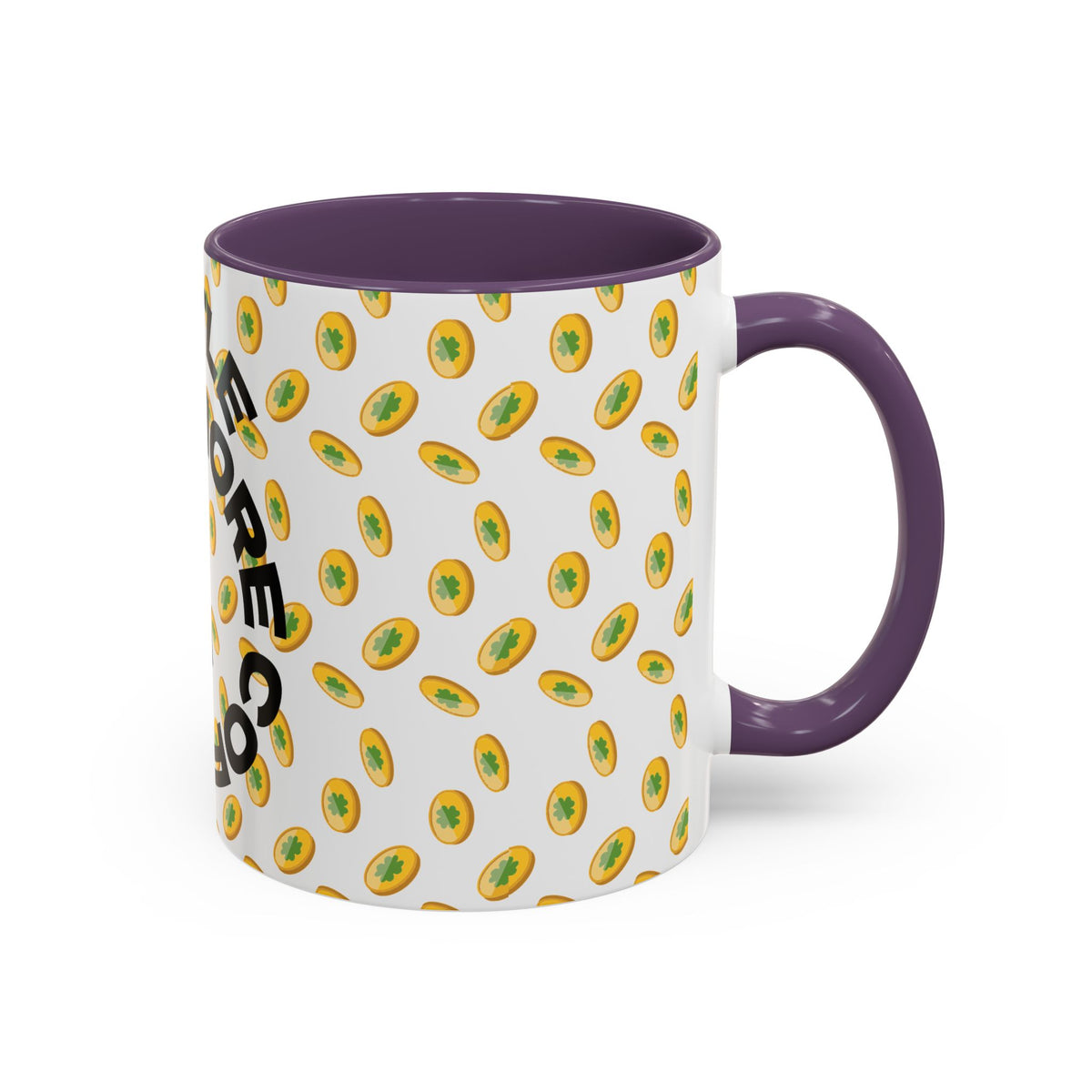 Hustle More Coffee Mug — Avocado Pattern Accent Mug (11/15oz