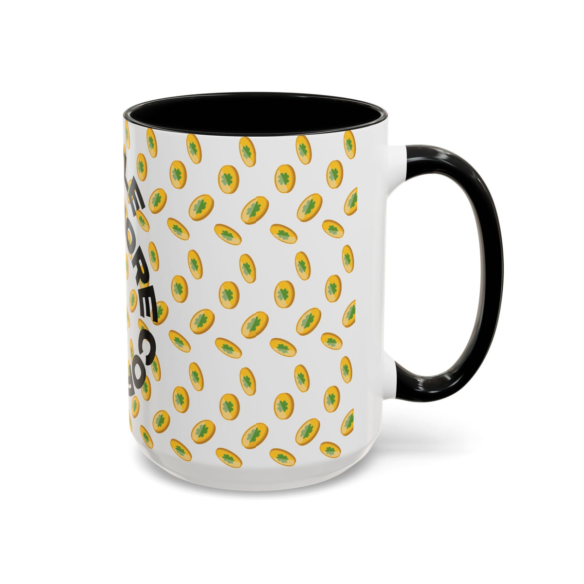 Hustle More Coffee Mug — Avocado Pattern Accent Mug (11/15oz