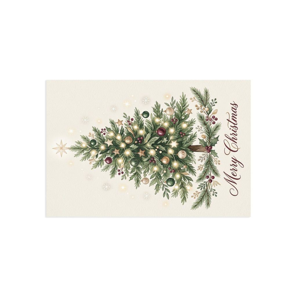 Christmas Tree Fine Art Postcards — Holiday Greeting Cards, Glossy 280gsm, 6x4 & 7x5