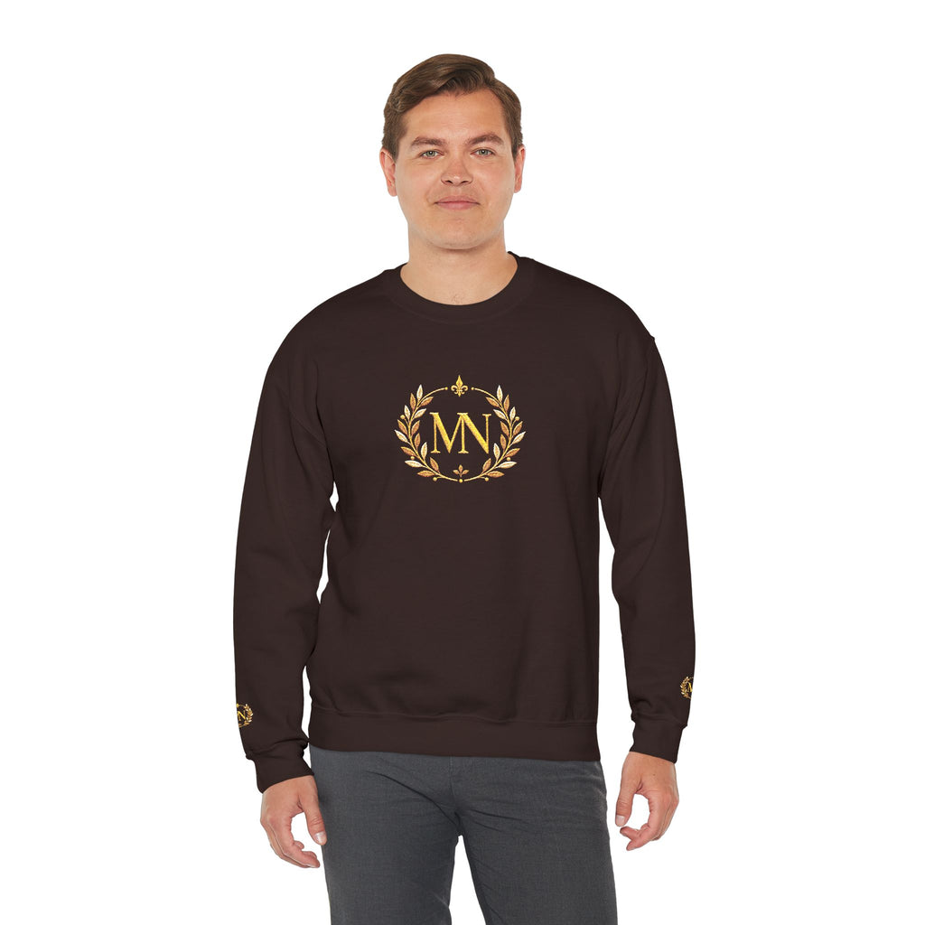 Gold Laurel Monogram Crewneck Sweatshirt