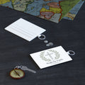 Faith Cross Card Holder — "Walk by Faith" Saffiano Leather Card Sleeve (2 Corinthians 5:7)