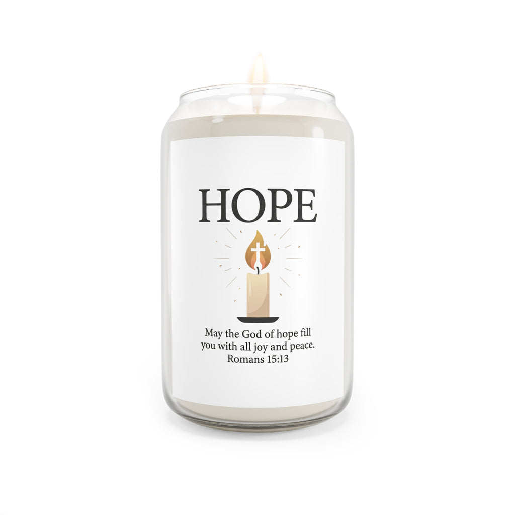 Hope Soy Candle — Romans 15:13 Inspirational Prayer Candle | Faith Gift (13.75oz)