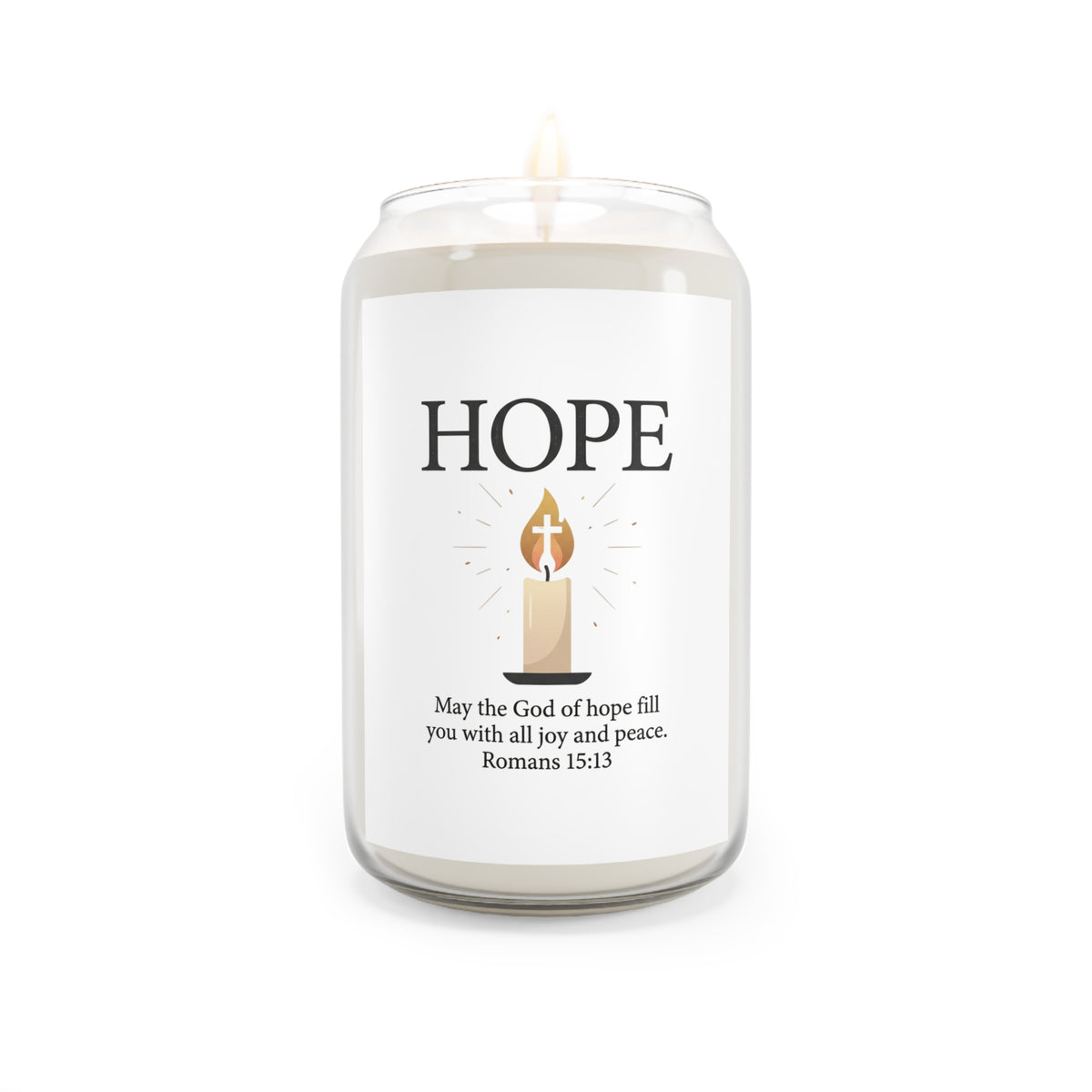 Hope Soy Candle — Romans 15:13 Inspirational Prayer Candle | Faith Gift (13.75oz)
