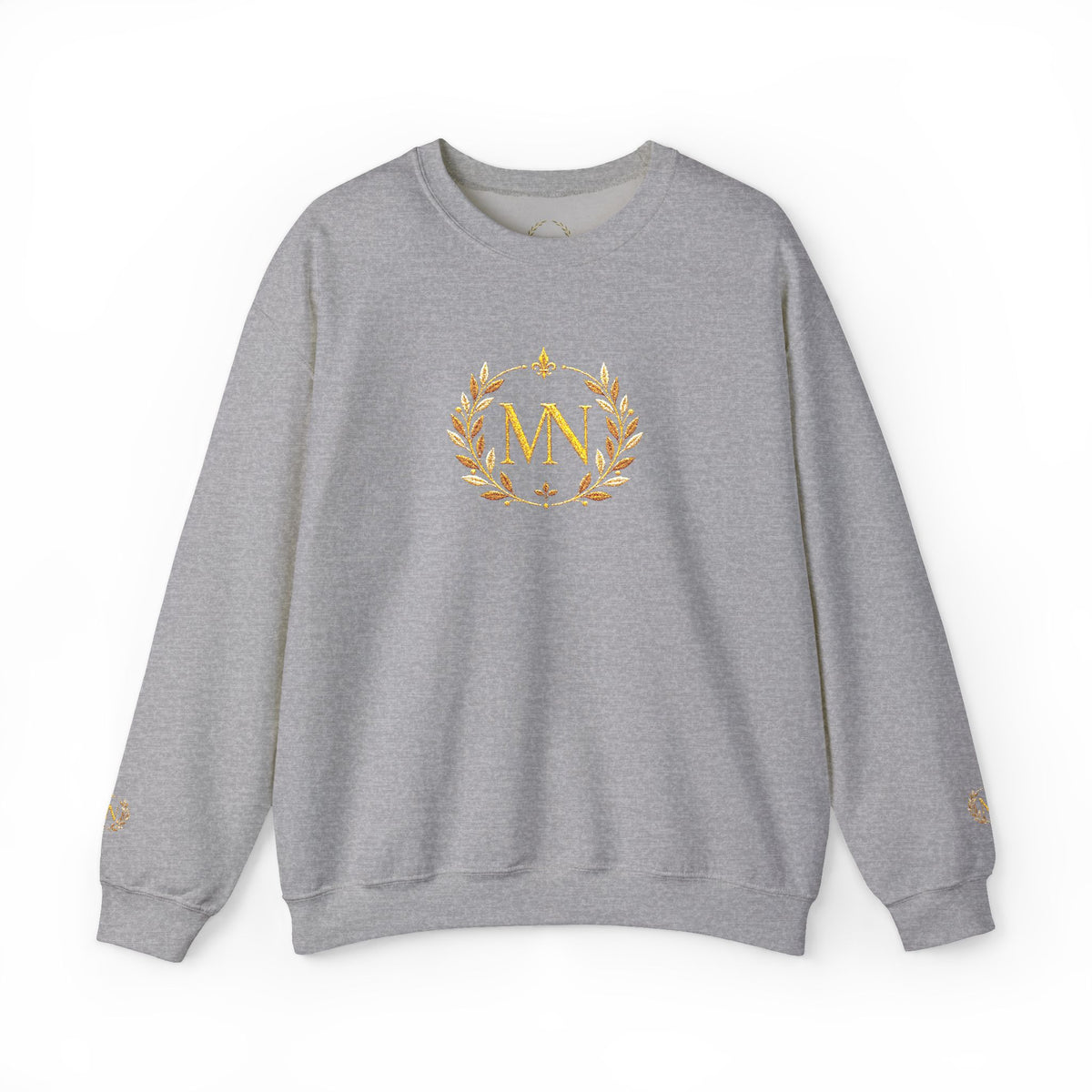Gold Laurel Monogram Crewneck Sweatshirt