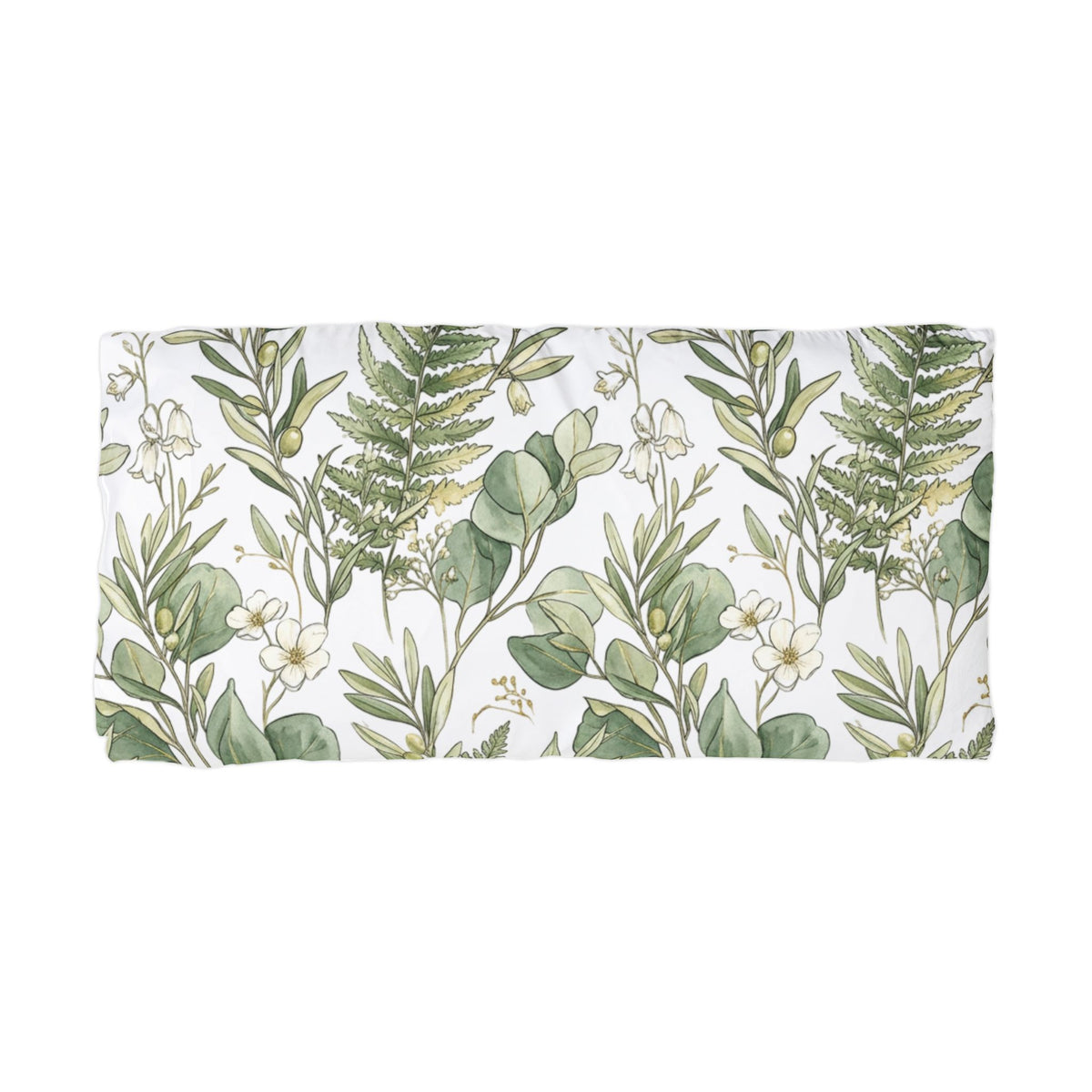 Pillowcase — Botanical Greenery Microfiber Pillowcase (Eucalyptus & Fern Print)