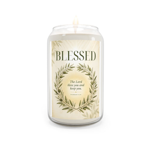 Blessed Soy Candle | Scripture Scented Gift Candle for Christians