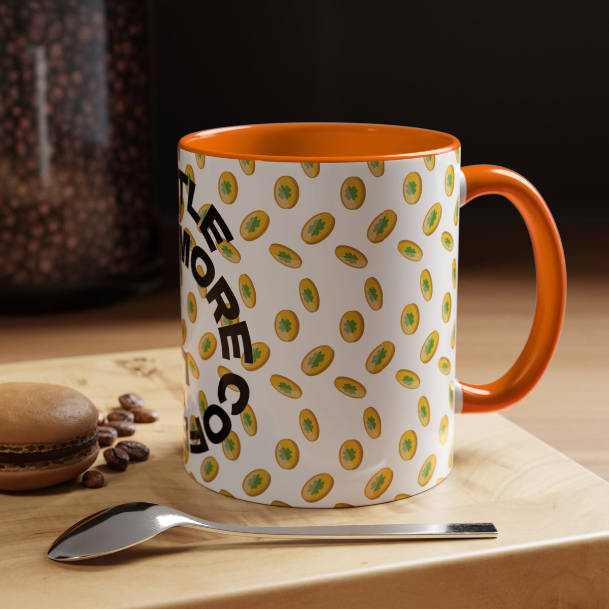 Hustle More Coffee Mug — Avocado Pattern Accent Mug (11/15oz