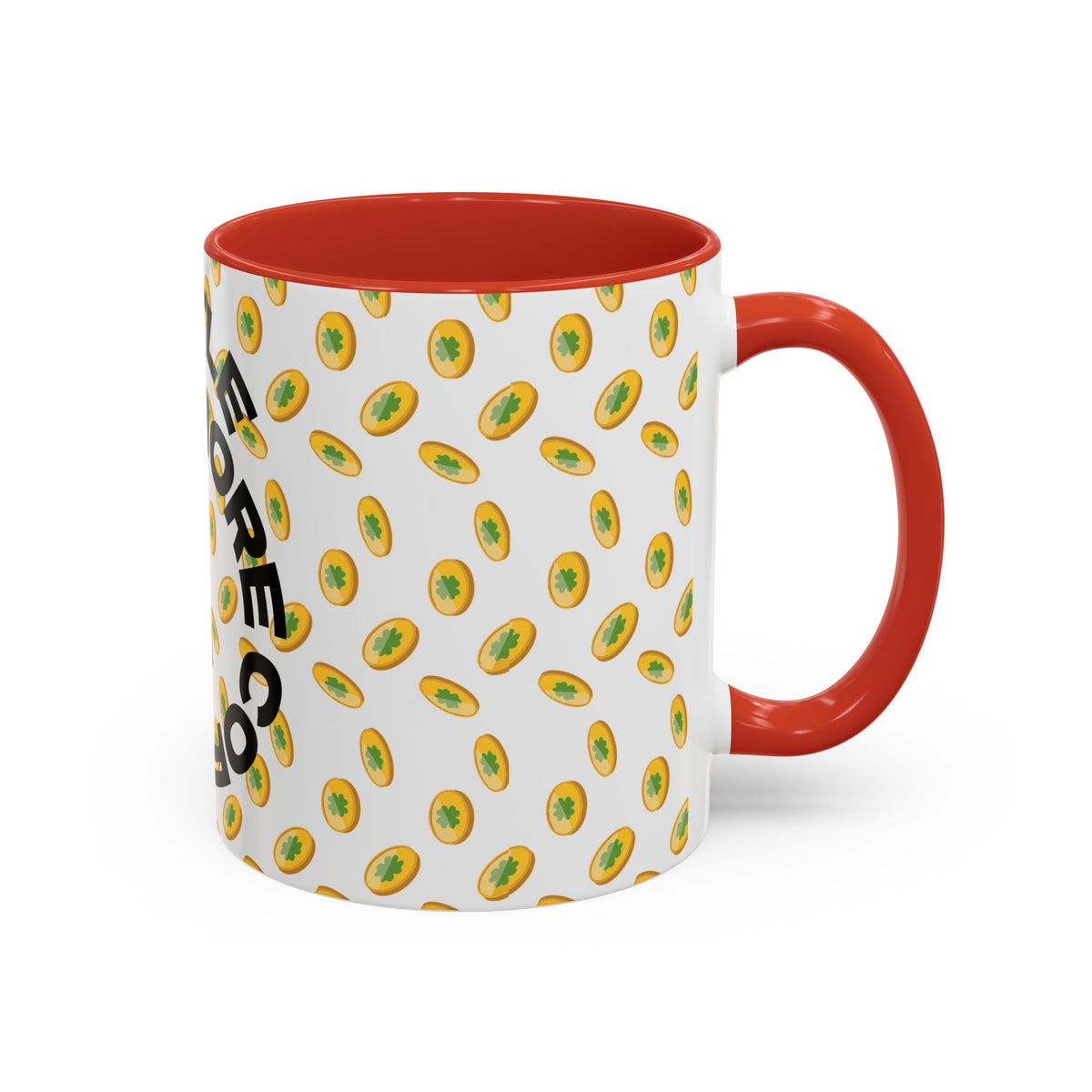 Hustle More Coffee Mug — Avocado Pattern Accent Mug (11/15oz