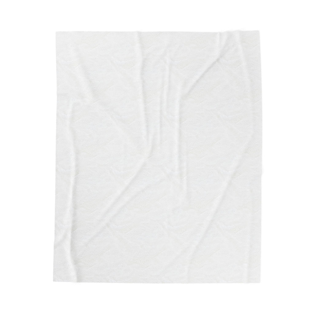 Tropical Palm Velveteen Plush Blanket — Blue & Yellow Leaf Throw
