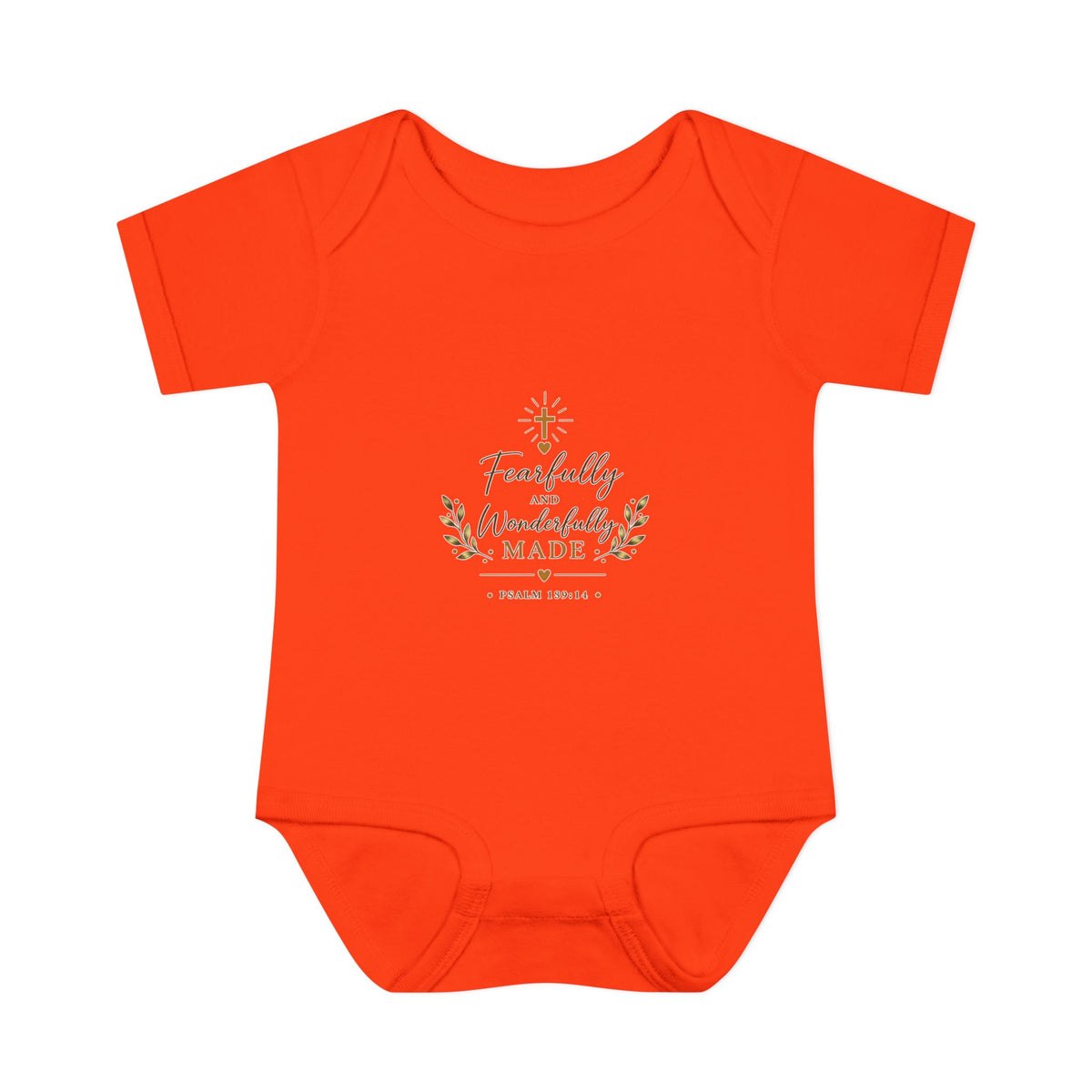 Fearfully & Wonderfully Made Baby Bodysuit | Christian Baptism Gift Onesie