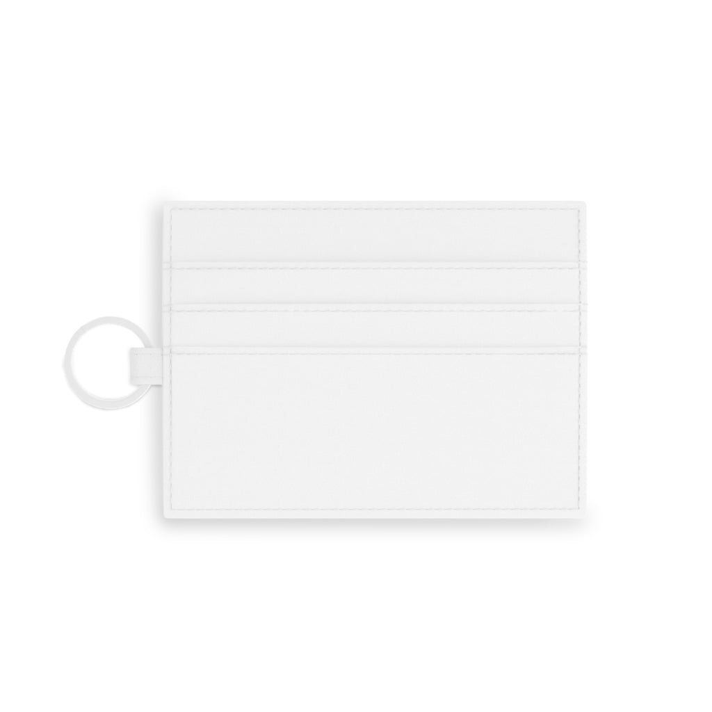 Faith Cross Card Holder — "Walk by Faith" Saffiano Leather Card Sleeve (2 Corinthians 5:7)