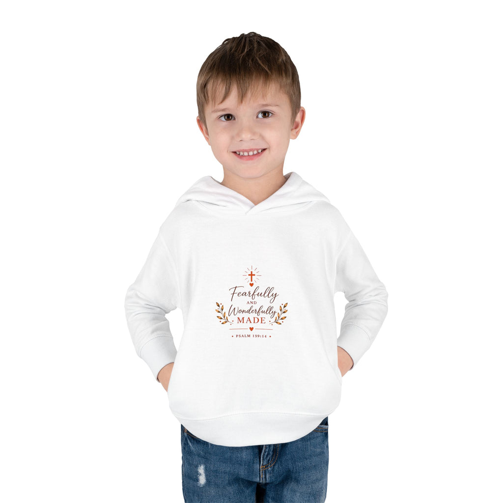 Toddler Hoodie — "Fearfully & Wonderfully Made" Christian Pullover