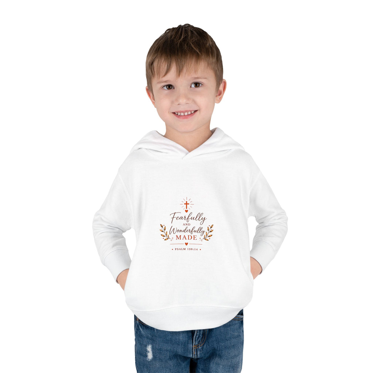 Toddler Hoodie — "Fearfully & Wonderfully Made" Christian Pullover