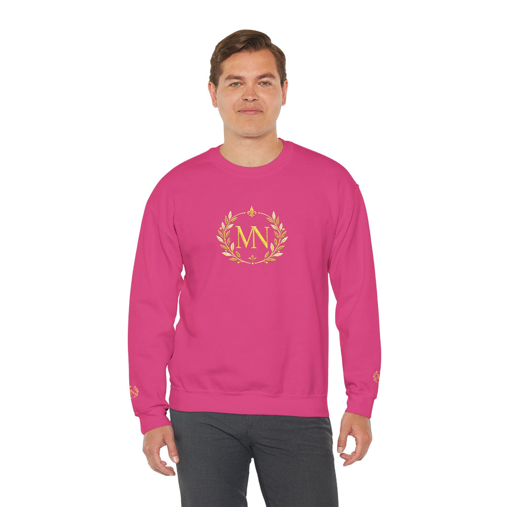 Gold Laurel Monogram Crewneck Sweatshirt