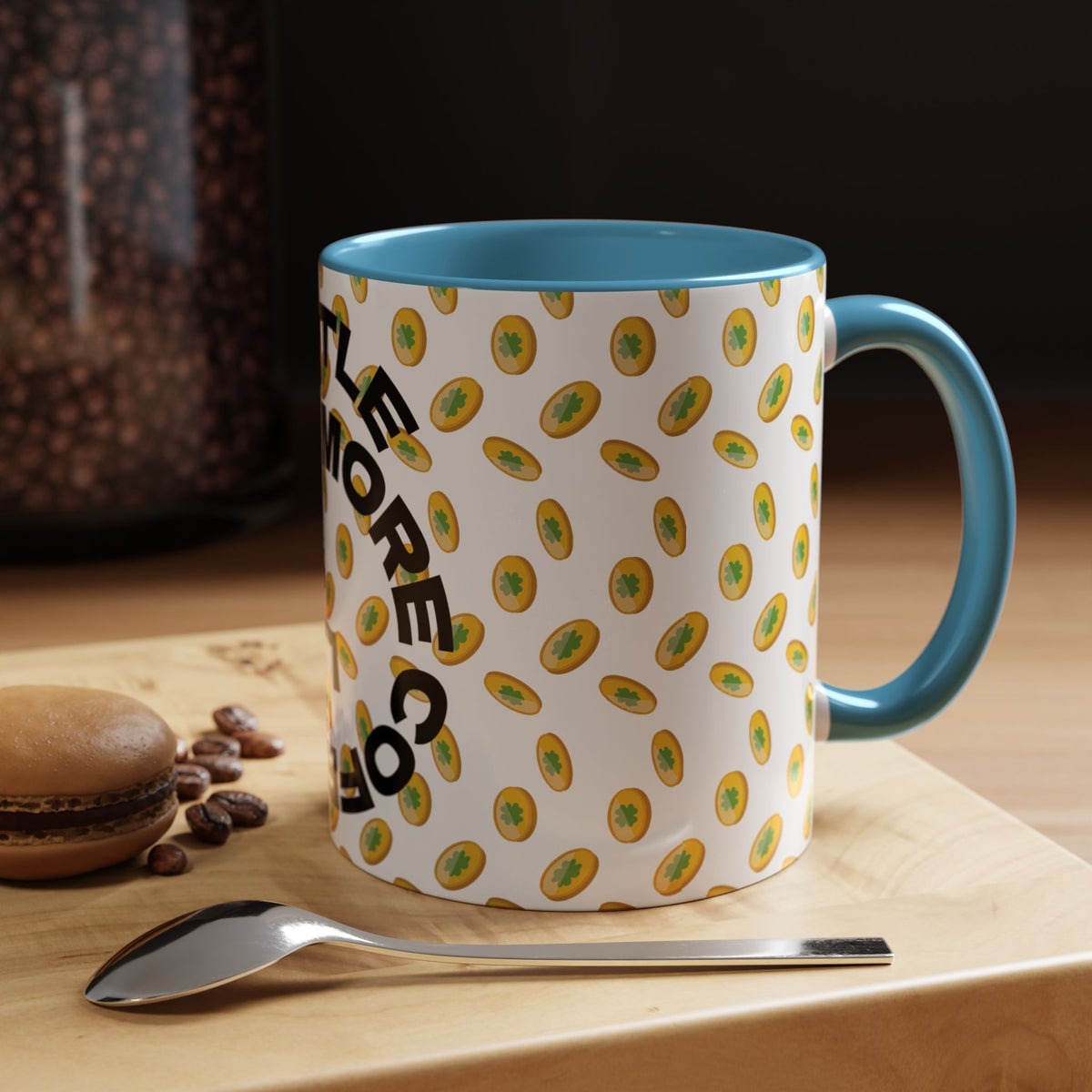 Hustle More Coffee Mug — Avocado Pattern Accent Mug (11/15oz