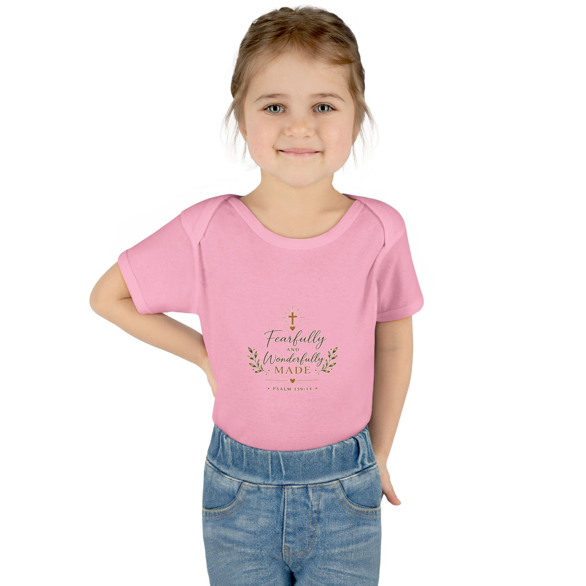 Fearfully & Wonderfully Made Baby Bodysuit | Christian Baptism Gift Onesie