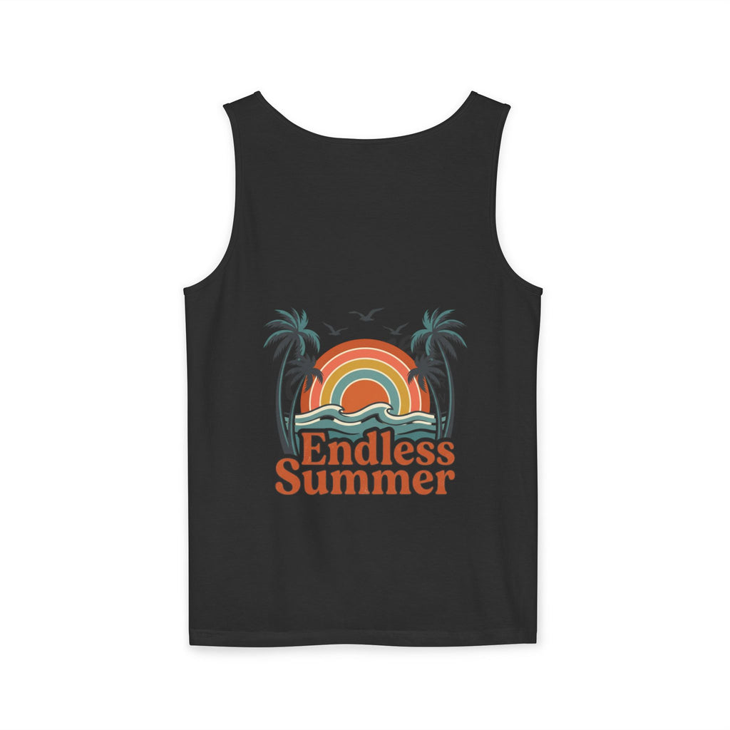 Endless Summer Tank Top — Retro Beach Palm Tree Surf Graphic