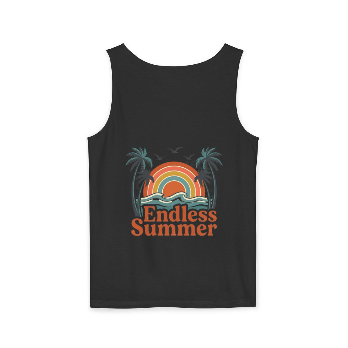 Endless Summer Tank Top — Retro Beach Palm Tree Surf Graphic