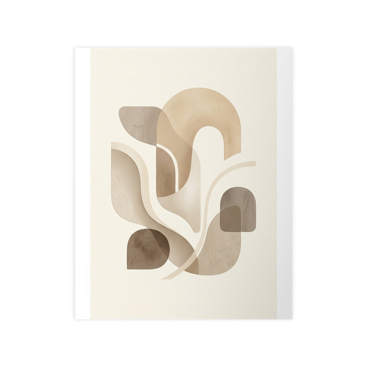 Beige Botanical Wall Art Poster — Minimalist Neutral Print, 250gsm Photo Paper, Matte or Satin