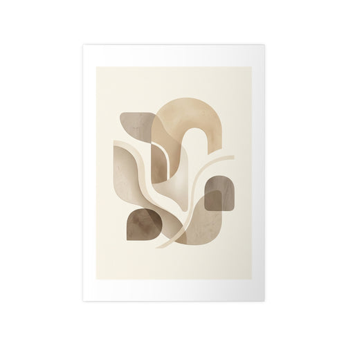 Beige Botanical Wall Art Poster — Minimalist Neutral Print, 250gsm Photo Paper, Matte or Satin