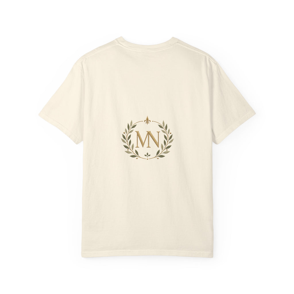 Personalized 'Rise & Shine' T-Shirt — Custom Name Floral Monogram Tee