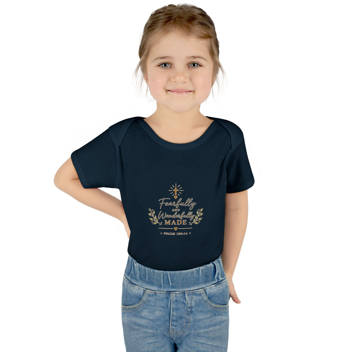 Fearfully & Wonderfully Made Baby Bodysuit | Christian Baptism Gift Onesie