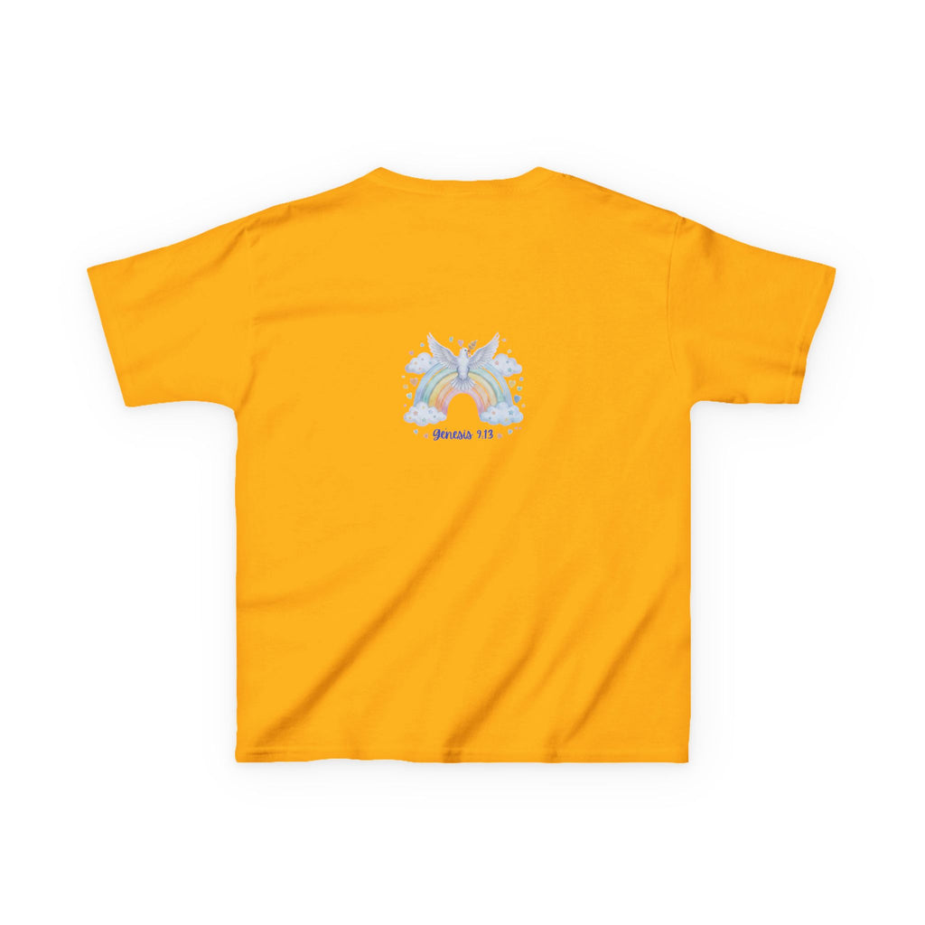 Christian Kids T-Shirt — "God Keeps His Promises" Rainbow Dove Tee | Psalm 145:13