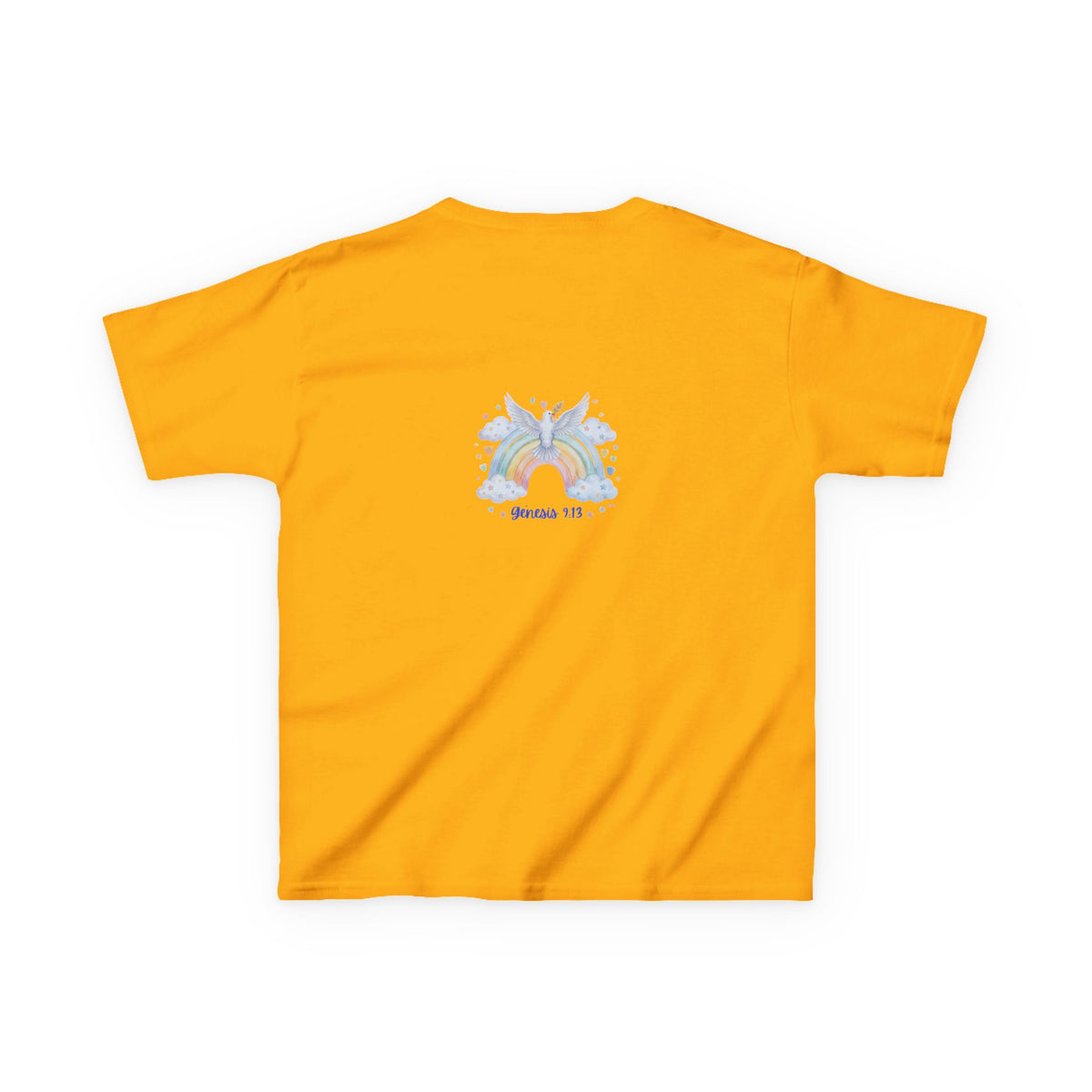 Christian Kids T-Shirt — "God Keeps His Promises" Rainbow Dove Tee | Psalm 145:13