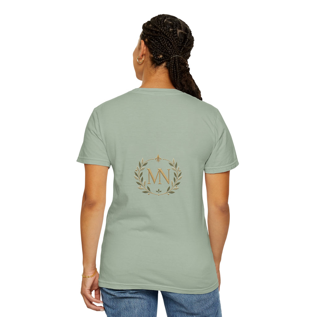 Personalized 'Rise & Shine' T-Shirt — Custom Name Floral Monogram Tee