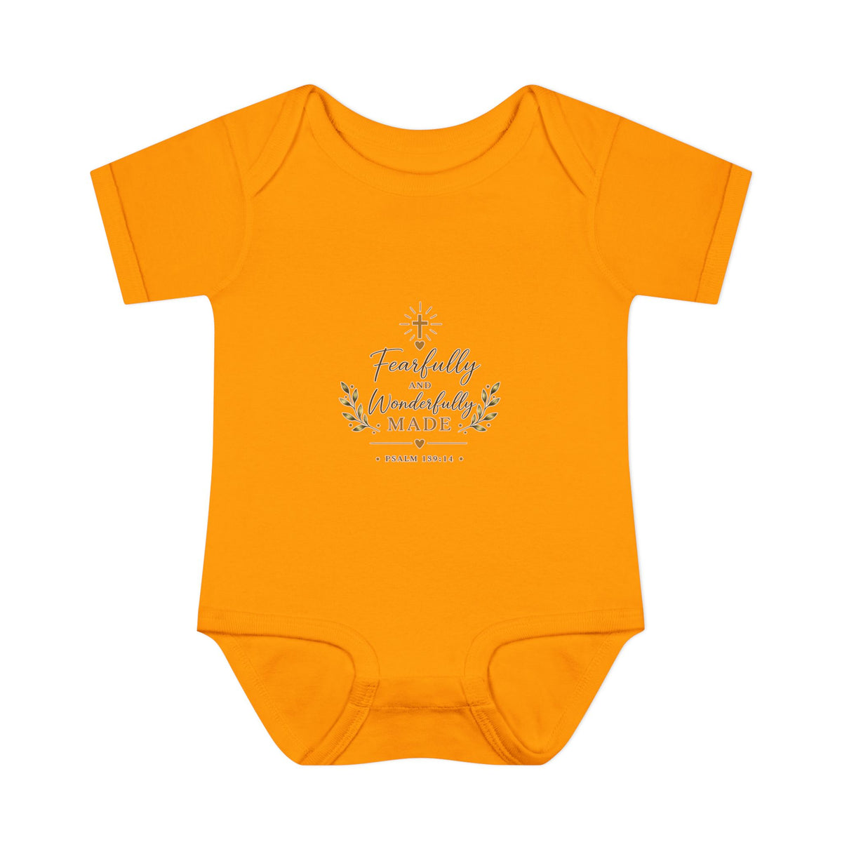 Fearfully & Wonderfully Made Baby Bodysuit | Christian Baptism Gift Onesie
