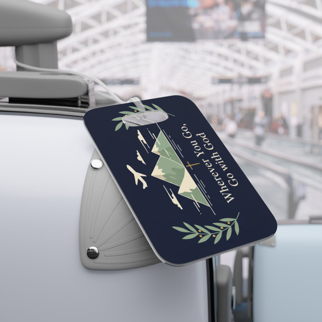 Inspirational Travel Luggage Tag — "Wherever You Go, Go with God"